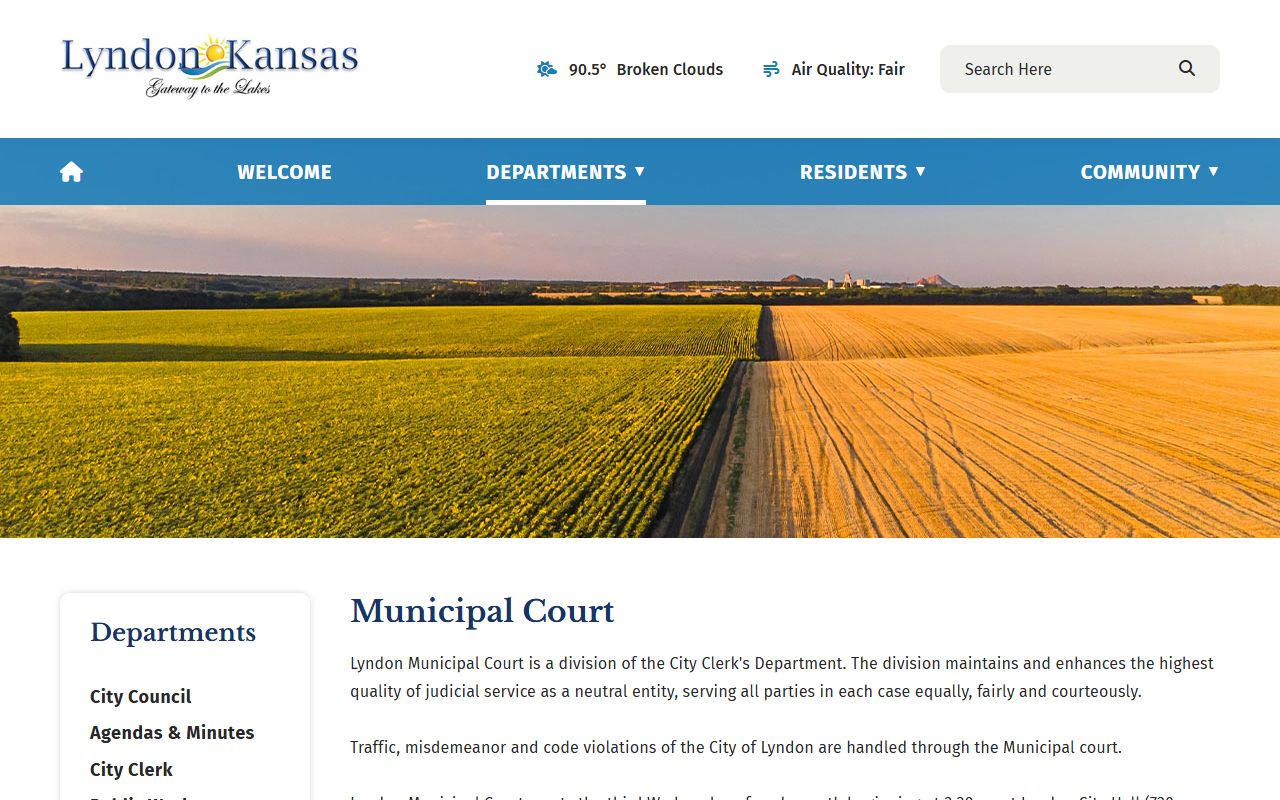 Osage County court dockets Lyndon Municipal Court schedule source
