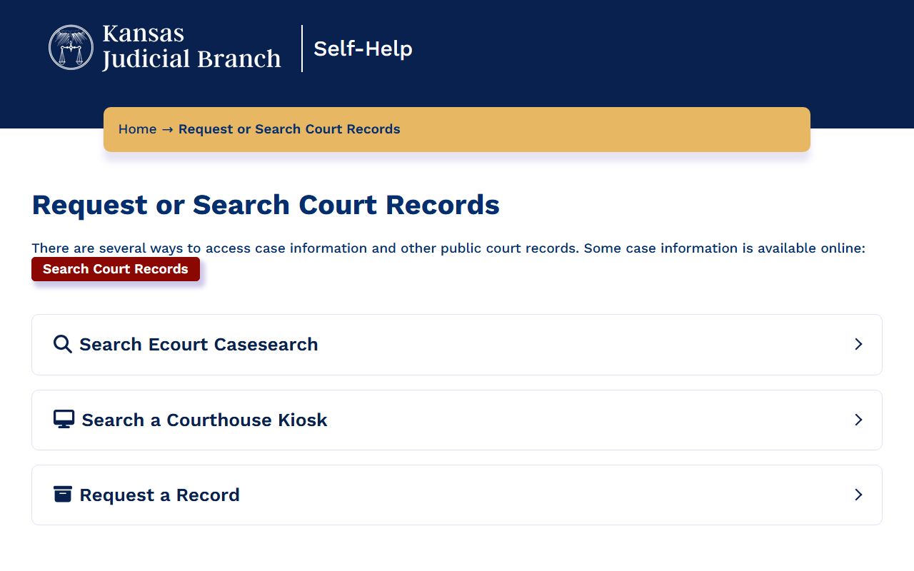 Osage County court records Kansas Self-Help access options