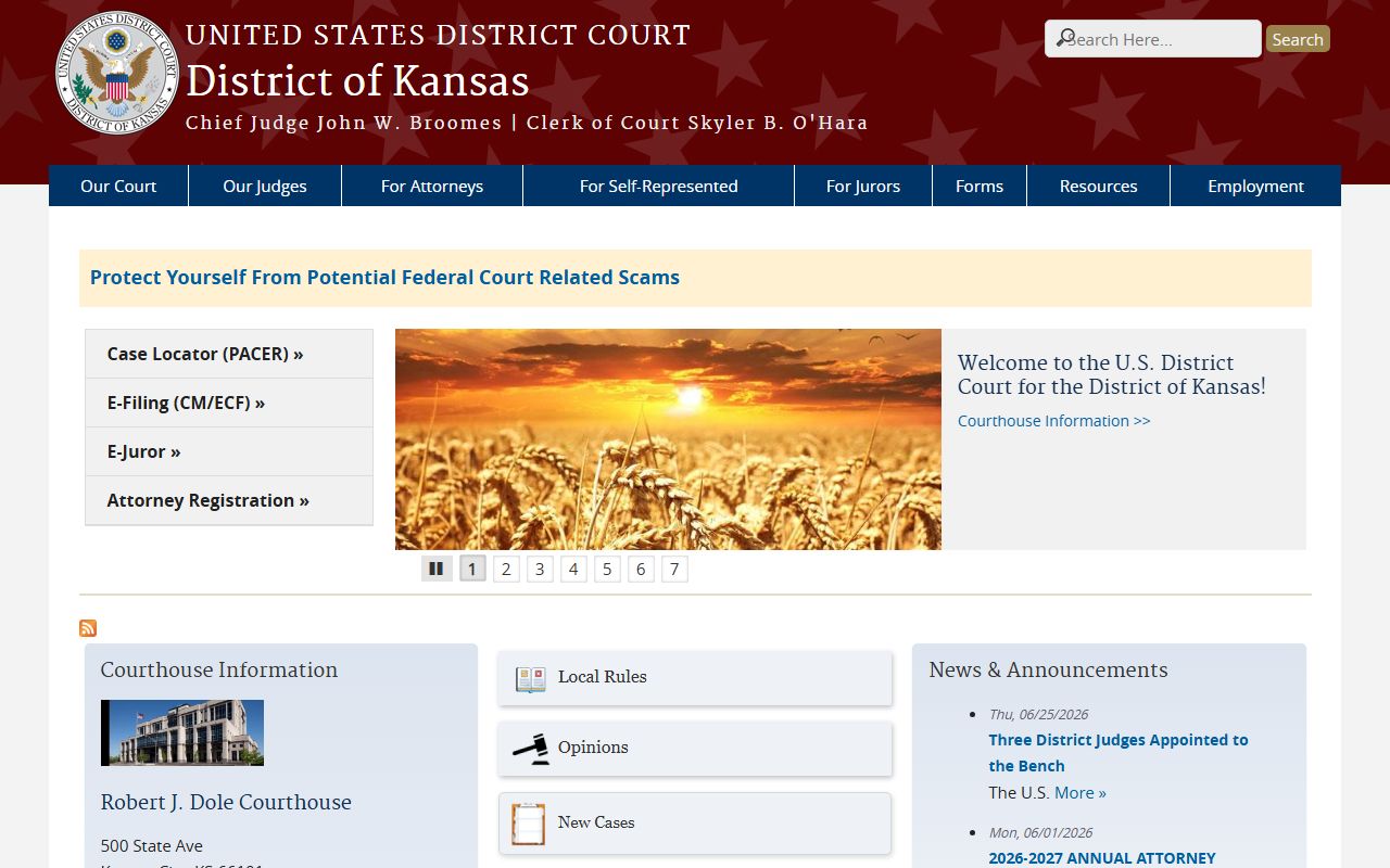 Osage County District Court federal court distinction