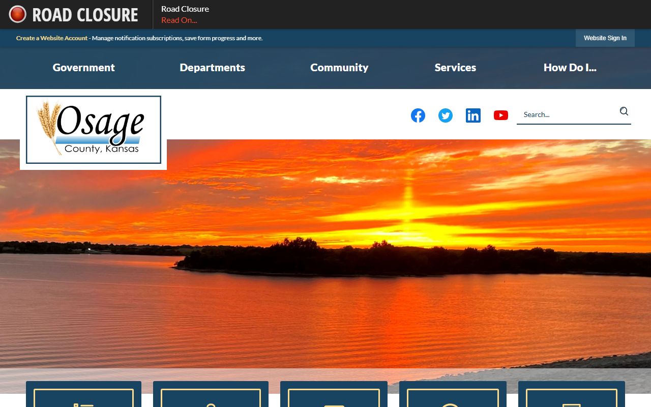 Osage County court records official county website contact block