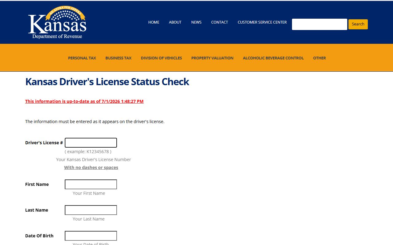 Osage County traffic court records Kansas driver license status check