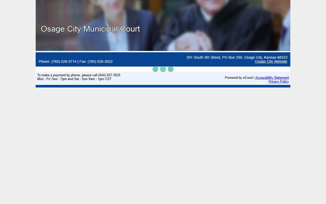 Osage County traffic court records Osage City Municipal Court payment portal