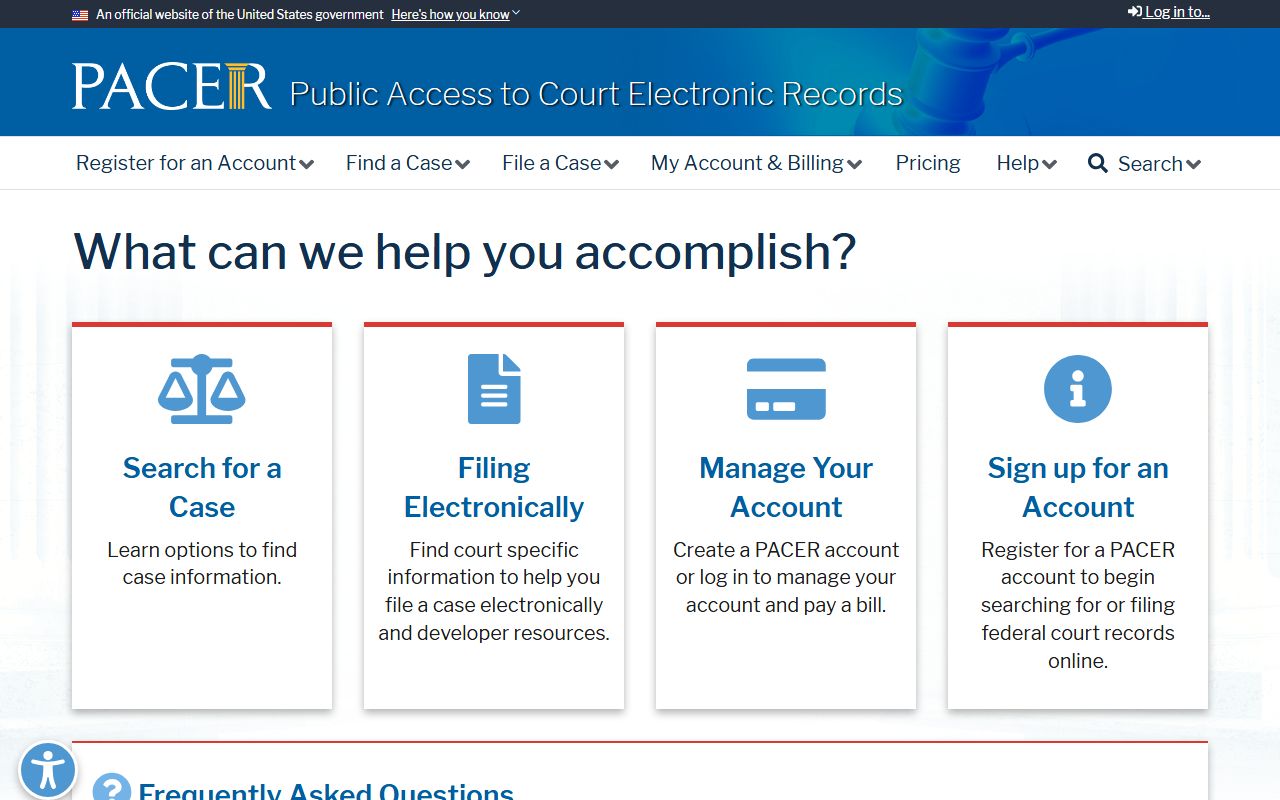 Osage County warrant records PACER federal court access